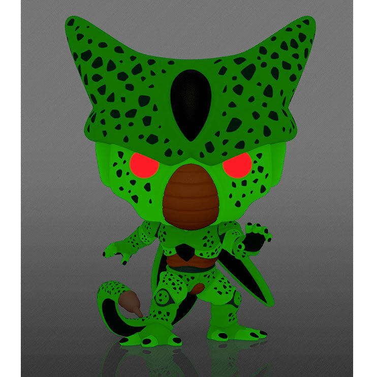 Boîte vitrine transparente contenant la figurine Funko POP Cell Forme Première, parfait pour collection et exposition