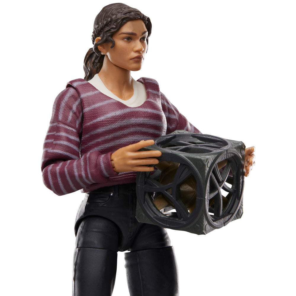 Vue arrière de la figurine MJ Marvel mettant en avant les détails du dos