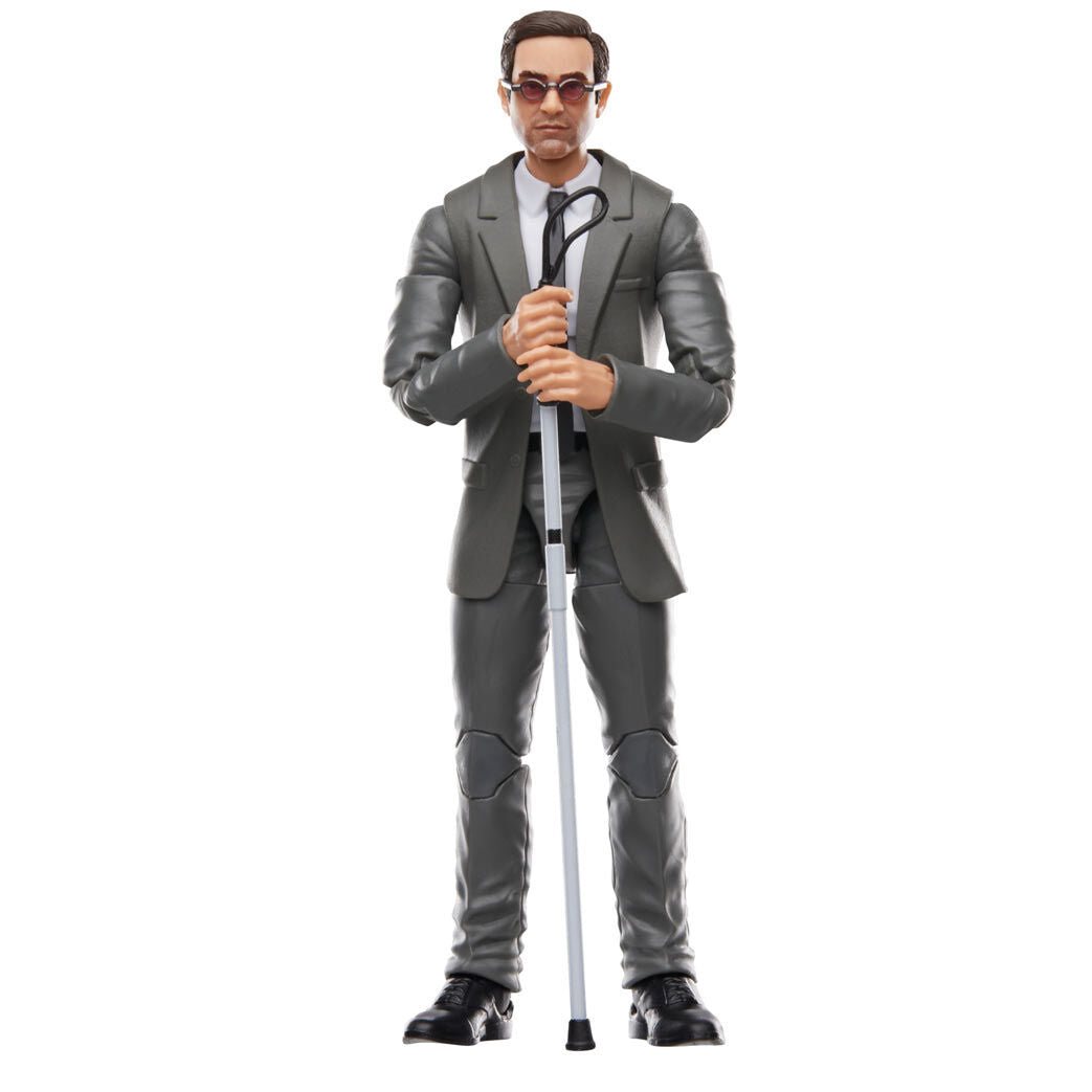Figurine Matt Murdock en pose d’action avec accessoires sur fond blanc