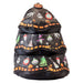 Sac à dos Loungefly Disney L'Étrange Noël de M. Jack vue de face avec détails lumineux et appliqués en cuir vegan