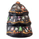 Sac à dos Loungefly Disney L'Étrange Noël de M. Jack vue de face avec détails lumineux et appliqués en cuir vegan