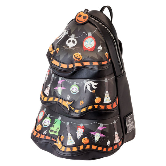 Vue latérale du sac à dos mini avec motifs embossés et imprimés phosphorescents du film Disney