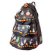 Vue latérale du sac à dos mini avec motifs embossés et imprimés phosphorescents du film Disney