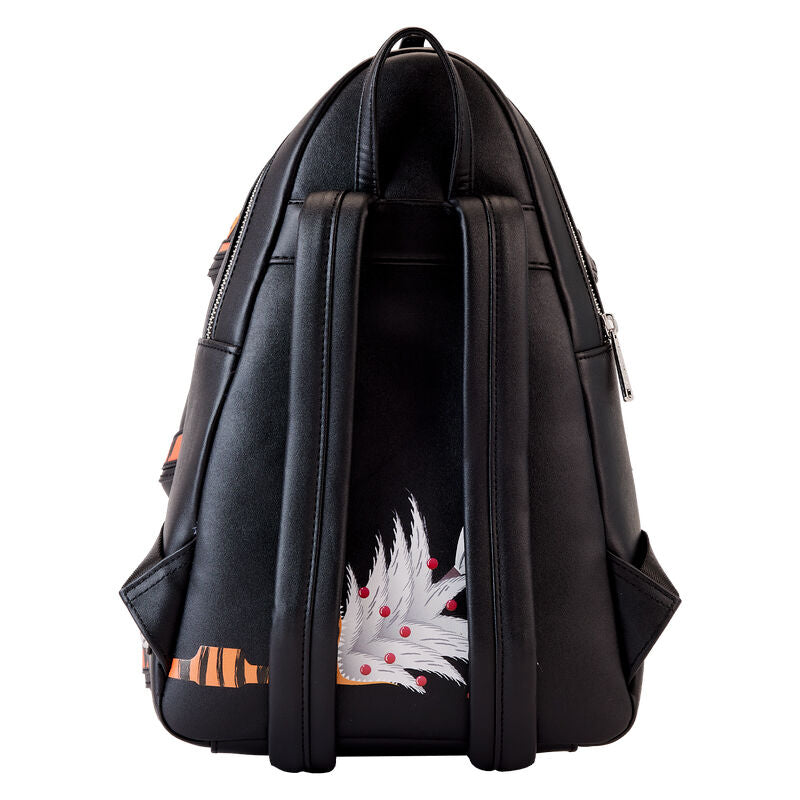 Intérieur du sac à dos Loungefly avec doublure coordonnée et compartiment principal spacieux