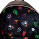 Sac à dos Loungefly Nightmare Before Christmas porté sur le dos, mettant en valeur son design unique et lumineux