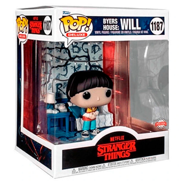 Figurine Funko POP Deluxe exclusive de Will de Stranger Things dans son coffret cadeau avec fenêtre, vue de face