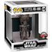 Figurine Funko POP Deluxe IG-88 chasseur de primes Star Wars en vinyle dans sa boîte cadeau avec fenêtre vitrée, vue de face