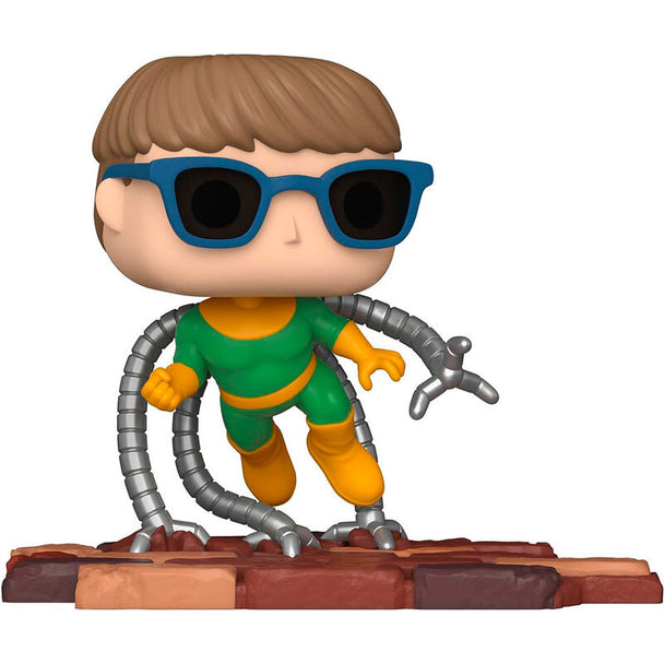 Vue rapprochée de la figurine exclusive Funko POP Doctor Octopus Marvel montrant les détails du personnage en vinyle
