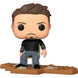 Vue rapprochée de la figurine Funko POP Tony Stark avec détails précis et couleurs vives