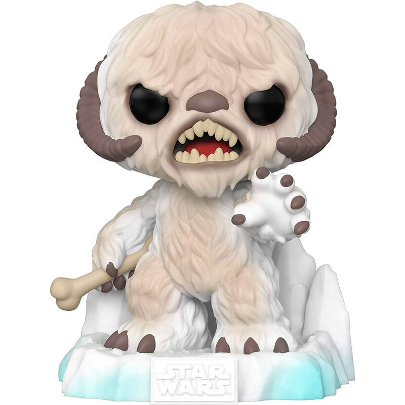 Vue rapprochée de la figurine Wampa Funko POP Deluxe exclusive Star Wars montrant les détails précis du personnage