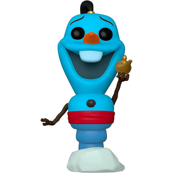 Vue détaillée de la figurine Olaf en costume de génie, édition exclusive Funko POP Disney