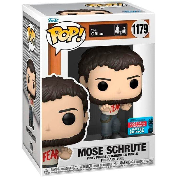 Figurine Funko POP exclusive de Mose Schrute de The Office, vinyle 9 cm dans sa boîte cadeau avec fenêtre transparente