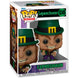 Vue rapprochée de la figurine Funko POP Leprechaun en vinyle, montrant les détails et les couleurs vives.