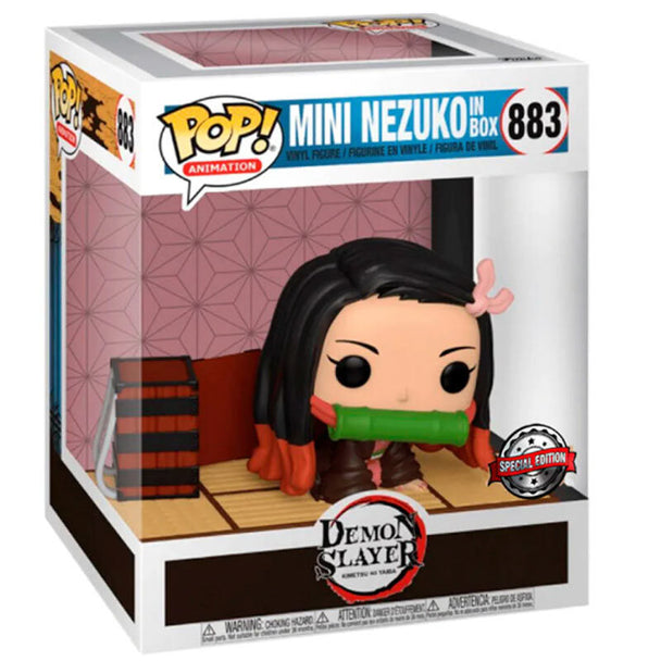 Boîte collector de la figurine Funko POP Deluxe Nezuko Mini Demon Slayer Kimetsu no Yaiba, présentation latérale