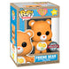 Vue rapprochée de la figurine Funko POP Friend Bear édition limitée 40e anniversaire des Care Bears, présentée en boîte vitrine