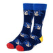 Chaussette Sonic the Hedgehog bleue avec logo emblématique, taille 40-46, en coton doux