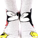 Chaussettes adultes Disney Minnie portées, illustrant confort et style décontracté