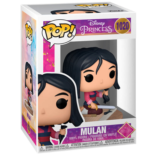 Figurine Funko POP Mulan Disney Princess en vinyl de 9 cm dans sa boîte vitrine transparente