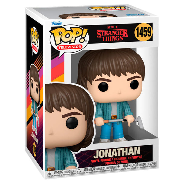 Figurine Funko POP Jonathan de Stranger Things en vinyle de 9 cm dans sa boîte vitrine