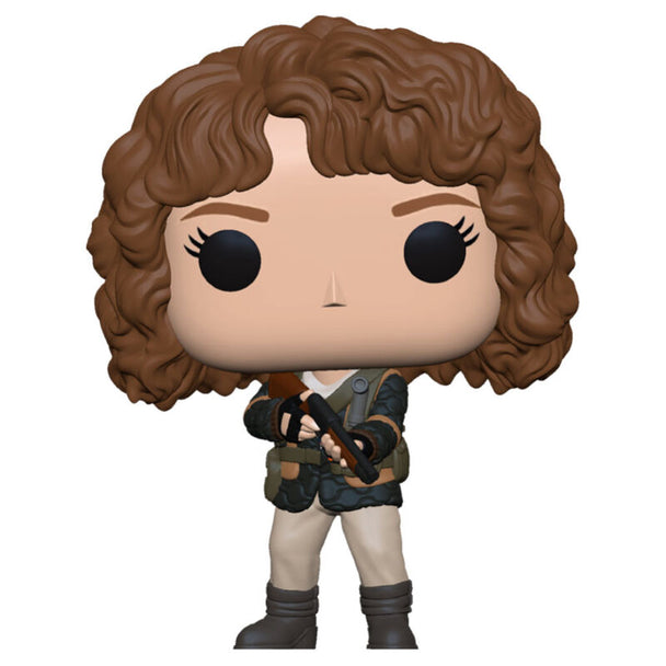 Vue détaillée de la figurine Funko POP Nancy de Stranger Things avec sa boîte transparente pour collection