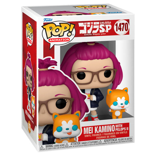 Figurine Funko POP Mei Kamino avec Pelops II, vue de côté montrant les détails précis et colorés