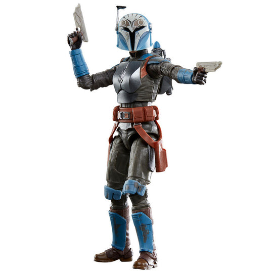 Comparaison de taille de la figurine Bo-Katan Kryze à côté d'autres figurines Star Wars pour collection