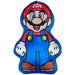 Détail du coussin Super Mario Bros 3D montrant la texture velboa et le design coloré, parfait pour décoration geek