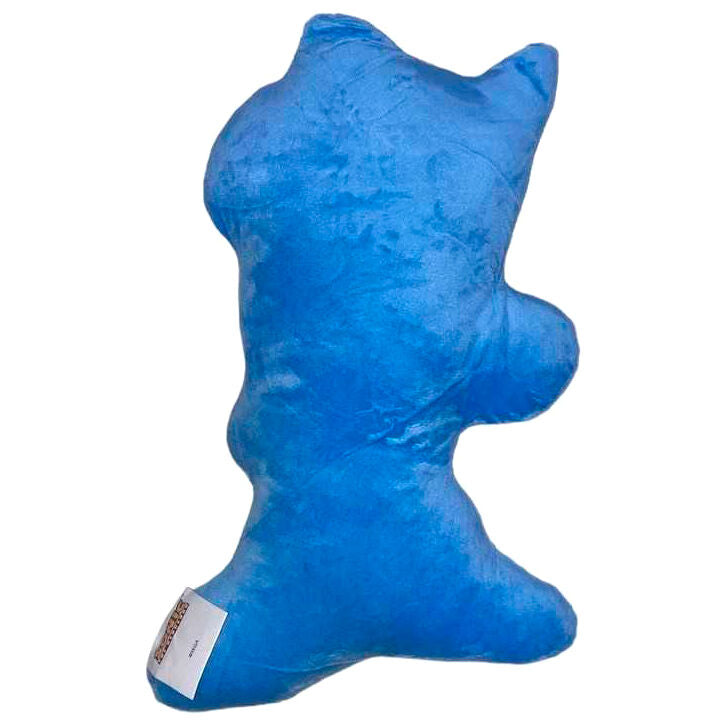 Coussin 3D Sonic the Hedgehog de 35cm en velboa vue de face avec détails colorés et texture douce