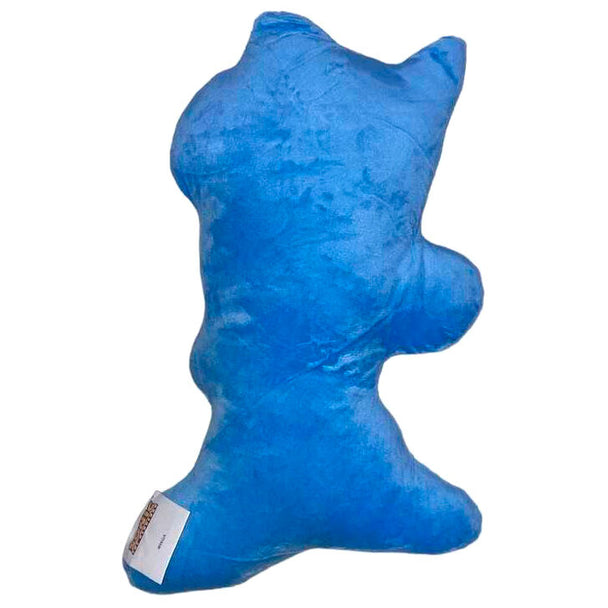 Coussin 3D Sonic the Hedgehog de 35cm en velboa vue de face avec détails colorés et texture douce