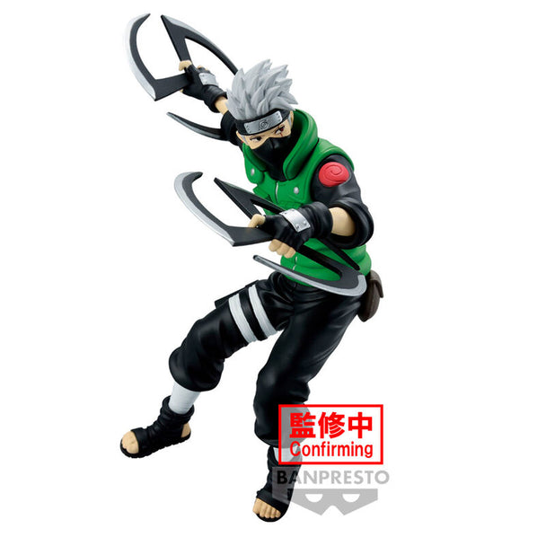 Figurine Kakashi Hatake Naruto Shippuden de 13 cm vue de face avec détails précis