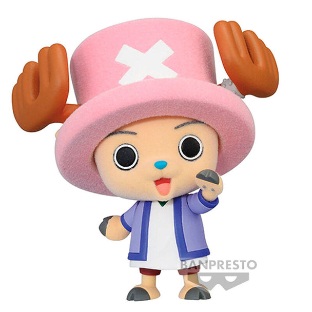 Figurine Tony Chopper Fluffy Puffy de 7cm vue de face avec détails colorés