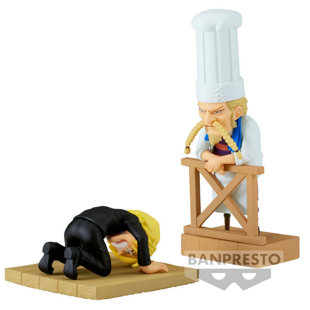 Figurine Sanji de la série One Piece WCF mesurant 8 cm, vue de face avec détails précis