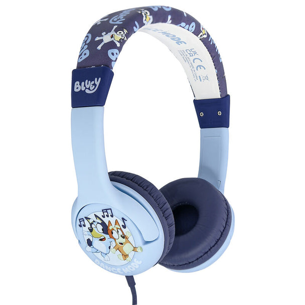 Profil du casque Bluey montrant l’arceau ajustable et rembourré pour enfant
