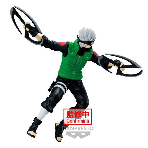 Photo de profil de la figurine Kakashi Hatake BANPRESTO en position dynamique