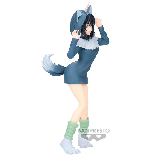 Zoom sur le visage expressif de la figurine Shizu Ranga de l'anime That Time I Got Reincarnated as a Slime