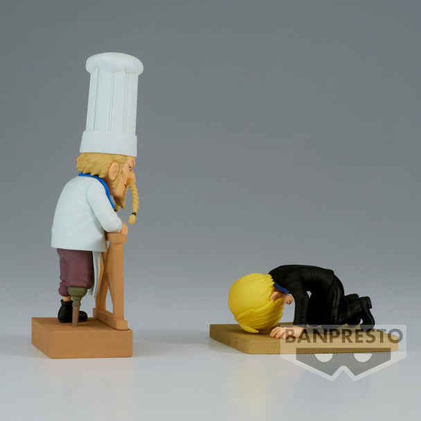 Figurine Zeff de One Piece WCF en position dynamique, hauteur 8 cm, finition BANPRESTO