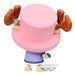 Vue latérale de la figurine Tony Chopper Fluffy Puffy montrant ses accessoires et posture