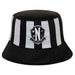 Chapeau seau enfant Wednesday KARACTERMANIA en taille 8 ans vu de face avec logo visible