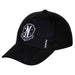 Détail du tissu en coton et polyester de la casquette enfant Wednesday KARACTERMANIA