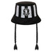 Vue de face du chapeau bob tressé Wednesday pour enfant taille 8 ans 55 cm, design original et confortable