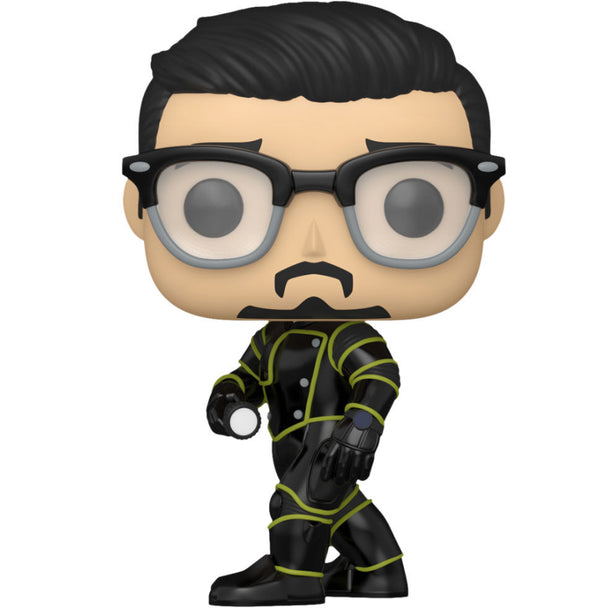 Figurine Funko POP Dr. Shin de 9 cm issue du film Aquaman and the Lost Kingdom, présentée dans sa boîte vitrine transparente.
