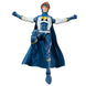 Accessoires inclus avec la figurine Justice Marvel Legends New Warriors étalés sur fond blanc