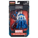 Gros plan sur le visage détaillé de la figurine Justice de la série Marvel Legends New Warriors