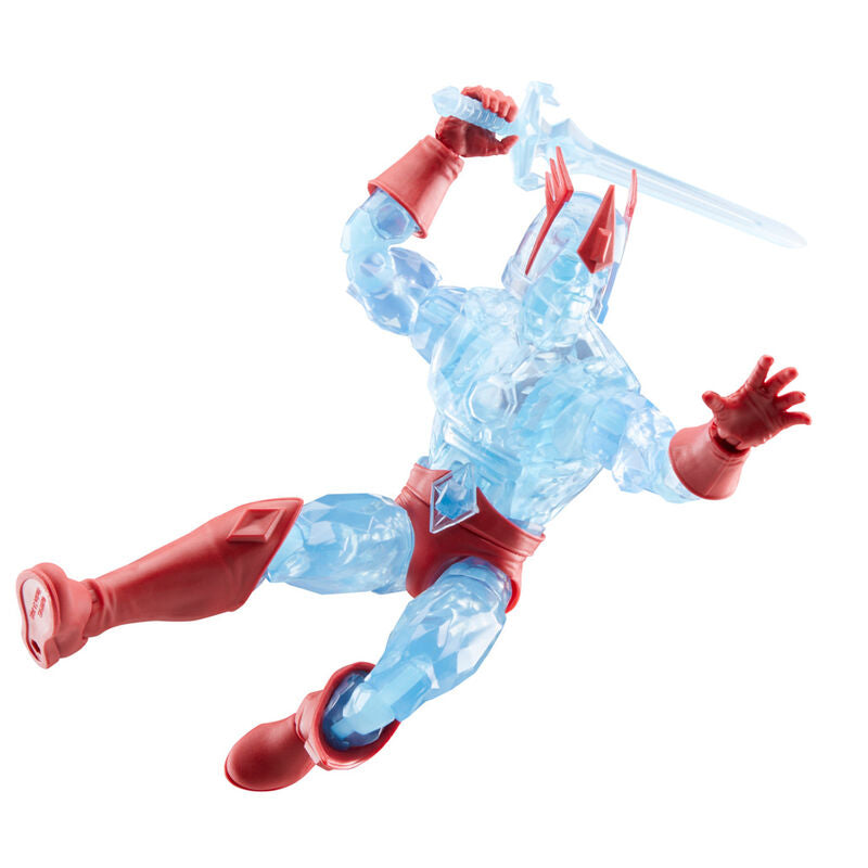 Figurine Marvel Legends Crystar avec accessoires, mise en scène de combat