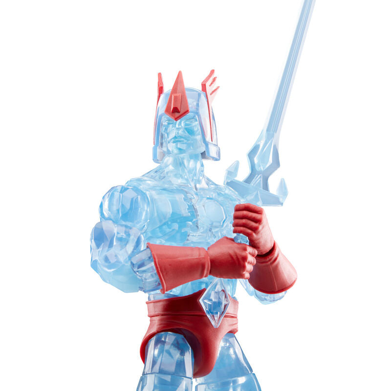 Vue latérale de la figurine Marvel Crystar avec accessoires inclus posés à côté