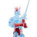 Vue latérale de la figurine Marvel Crystar avec accessoires inclus posés à côté