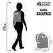 Zoom sur le logo KARACTERMANIA brodé sur le sac à dos Wednesday Varsity
