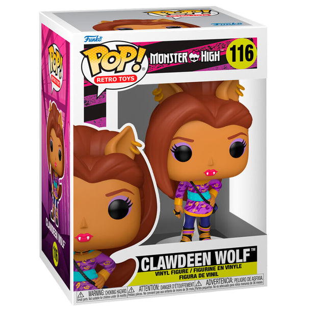 Figurine Funko POP Monster High Clawdeen en vinyle de 9 cm dans sa boîte fenêtre collector