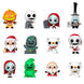 Collection de deux figurines mystère Funko Disney The Nightmare Before Christmas visibles sur fond blanc