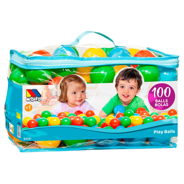 Sac MOLTO contenant 10 balles colorées pour piscine à balles, adapté aux enfants dès 3 ans